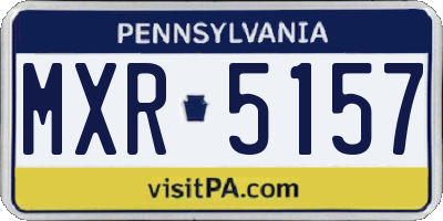 PA license plate MXR5157