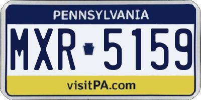 PA license plate MXR5159