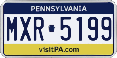 PA license plate MXR5199