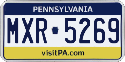 PA license plate MXR5269