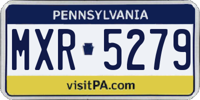 PA license plate MXR5279