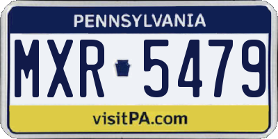 PA license plate MXR5479