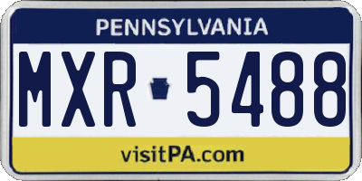 PA license plate MXR5488