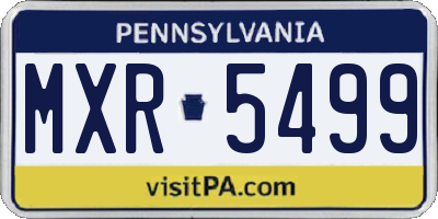 PA license plate MXR5499