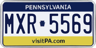 PA license plate MXR5569