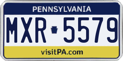 PA license plate MXR5579
