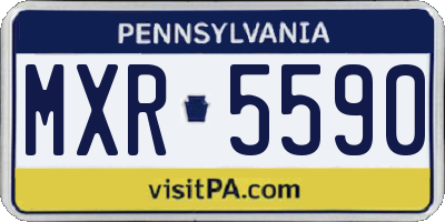 PA license plate MXR5590