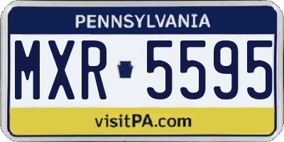 PA license plate MXR5595