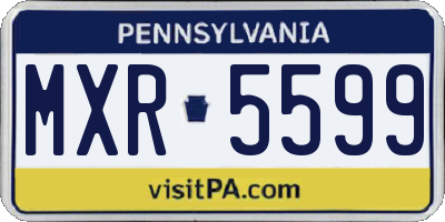 PA license plate MXR5599