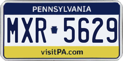 PA license plate MXR5629