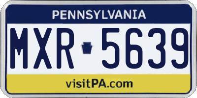 PA license plate MXR5639