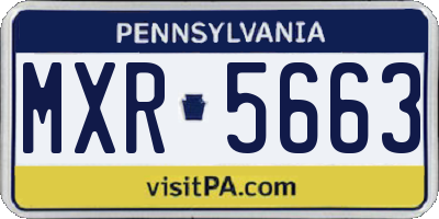 PA license plate MXR5663