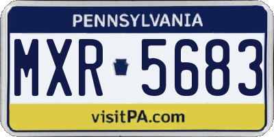 PA license plate MXR5683