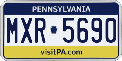 PA license plate MXR5690