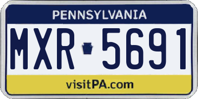 PA license plate MXR5691