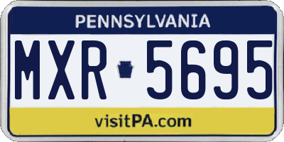 PA license plate MXR5695