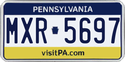 PA license plate MXR5697