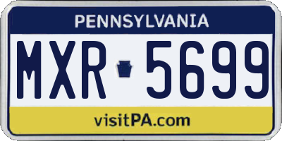PA license plate MXR5699