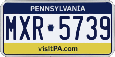 PA license plate MXR5739
