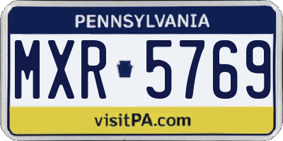 PA license plate MXR5769