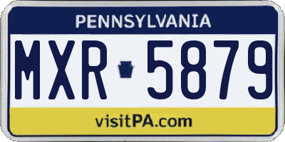 PA license plate MXR5879