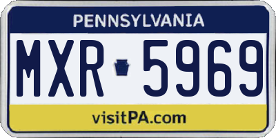 PA license plate MXR5969