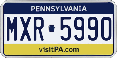 PA license plate MXR5990