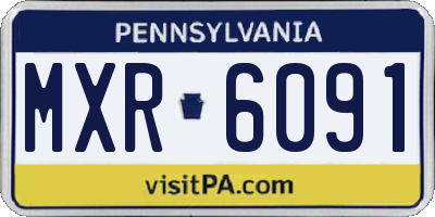 PA license plate MXR6091