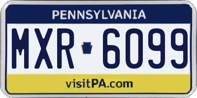 PA license plate MXR6099