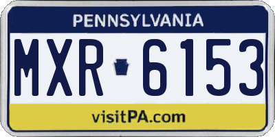 PA license plate MXR6153