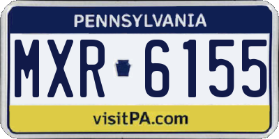 PA license plate MXR6155