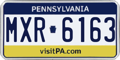 PA license plate MXR6163