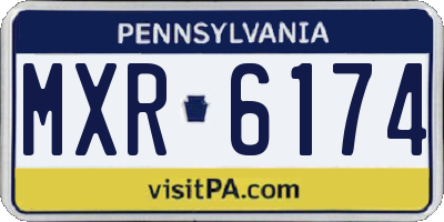PA license plate MXR6174