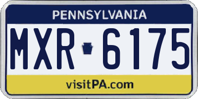 PA license plate MXR6175
