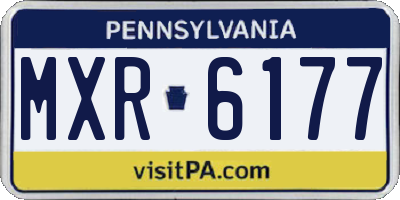 PA license plate MXR6177