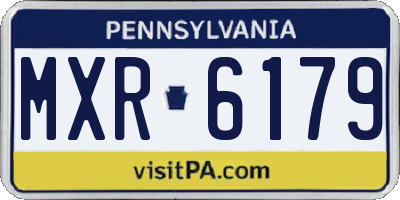 PA license plate MXR6179
