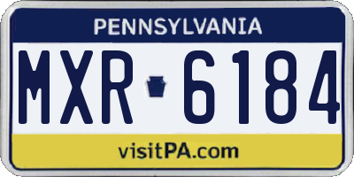 PA license plate MXR6184