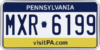 PA license plate MXR6199