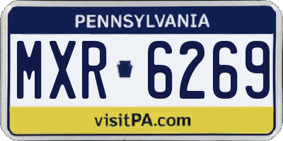 PA license plate MXR6269