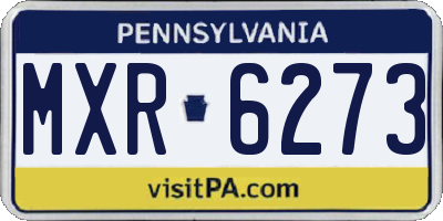 PA license plate MXR6273