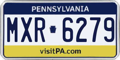PA license plate MXR6279
