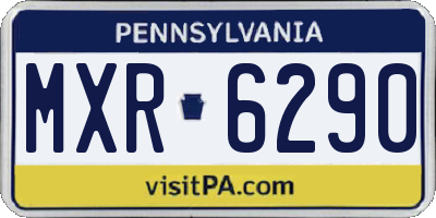 PA license plate MXR6290