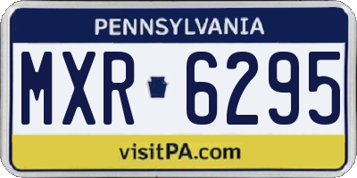 PA license plate MXR6295