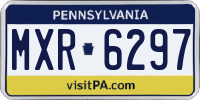 PA license plate MXR6297