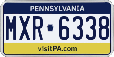 PA license plate MXR6338