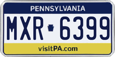 PA license plate MXR6399