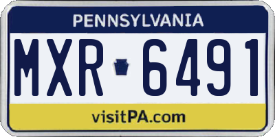 PA license plate MXR6491