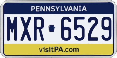 PA license plate MXR6529