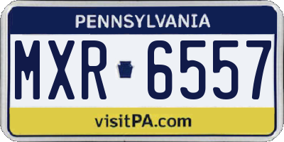 PA license plate MXR6557