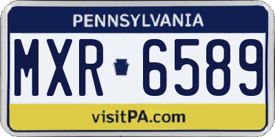 PA license plate MXR6589